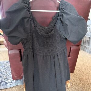 Torrid Black Smocked Top